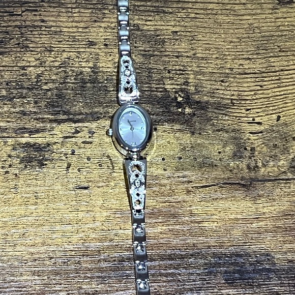 Silver Quartz Rhinestone Watch - Picture 6 of 10